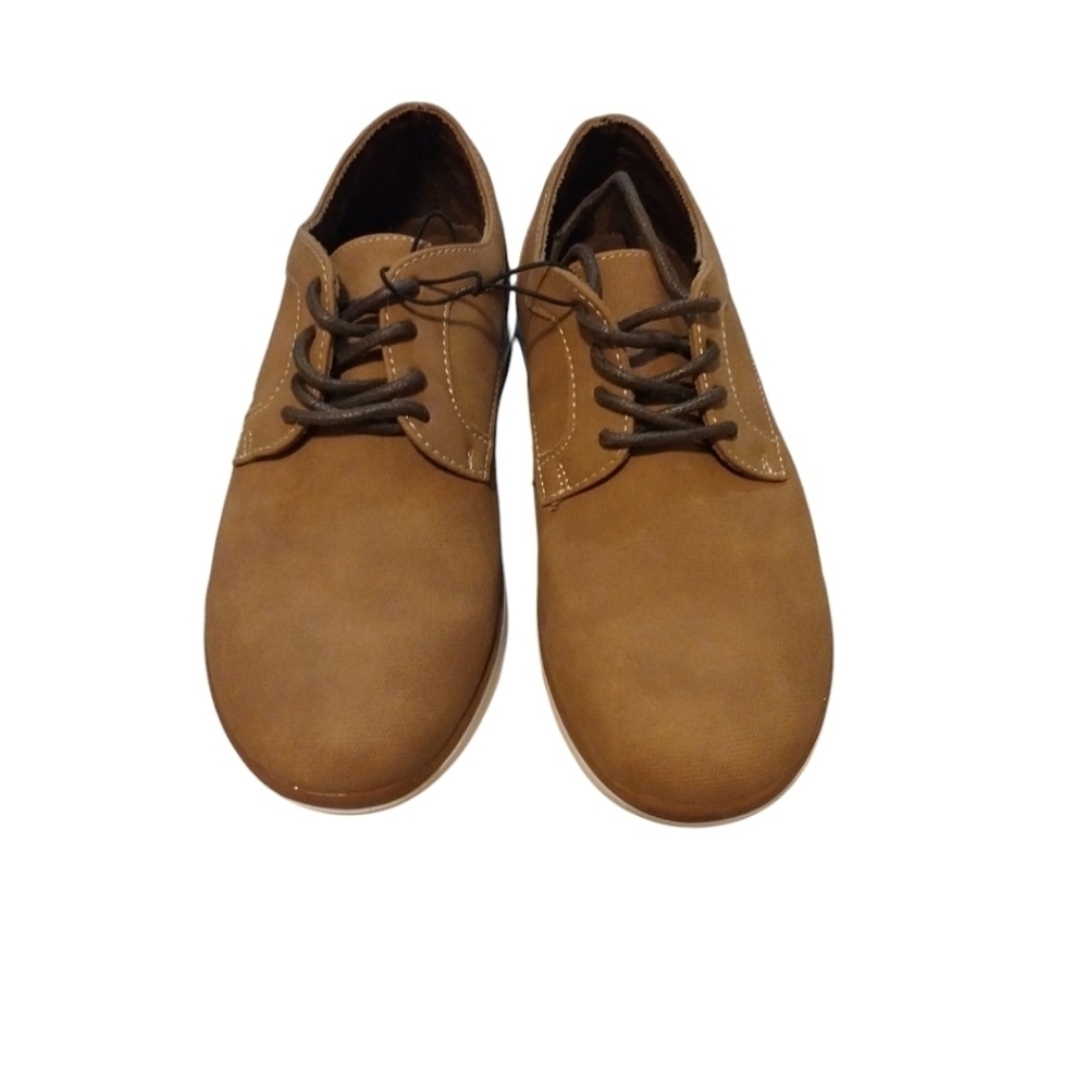 Kids Suede shoes size 1 Tennis shoes brown Steve Madden Lace Up Dress Shoes - Picture 4 of 5